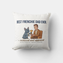 Fransk Bulldog Papa Utmärkelse Rolig Fransk Bulldo Kudde