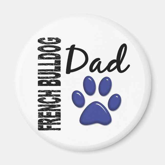 Fransk Bulldog Pappa 2 Magnet (Framsidan)