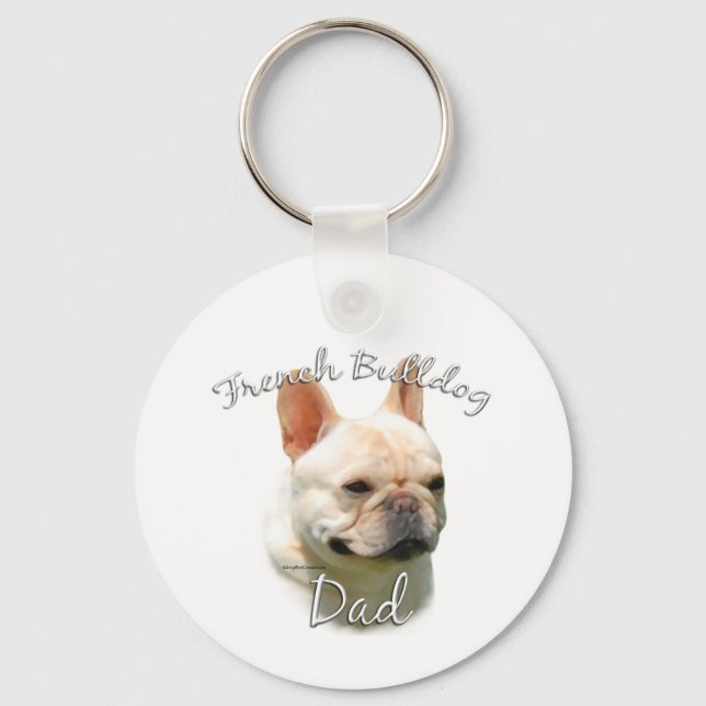 Fransk Bulldog Pappa 2 Nyckelring (Framsida)