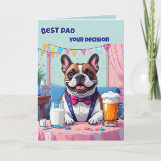Fransk Bulldog Pappa Fars Dag Kort