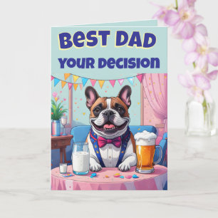 Fransk Bulldog Pappa Fars Dag Kort