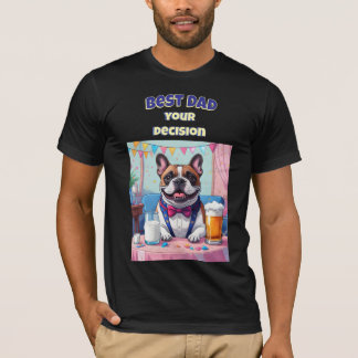 Fransk Bulldog Pappa Fars Dag T Shirt