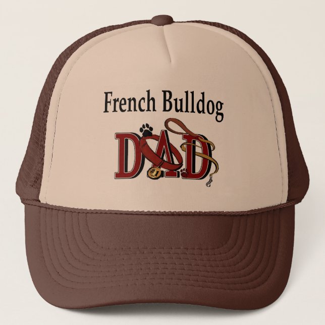 Fransk Bulldog Pappa Gifts Truckerkeps (Framsida)