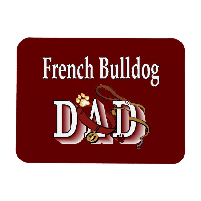 Fransk Bulldog Pappa Magnet (Horisontell)