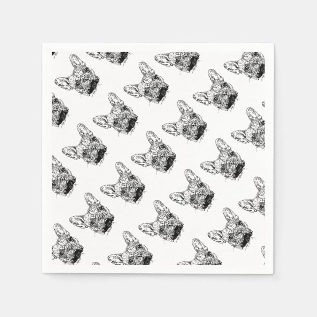 Fransk bulldog pappersservett (Framsidan)