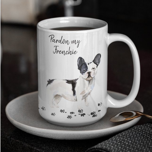 Fransk Bulldog | Pardon My Frenchie | Cute Doggo Kaffemugg (Skapare uppladdad)