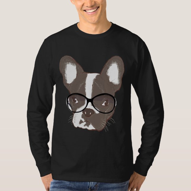 Fransk Bulldog Passande T Shirt (Framsida)