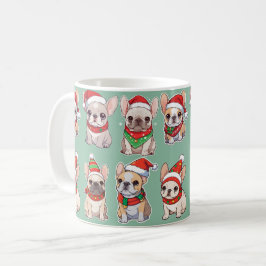 Fransk Bulldog Pastel Mönster Kaffemugg