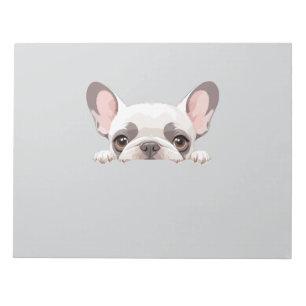 Fransk Bulldog Peeking Cute Adsible Funny Animal Anteckningsblock