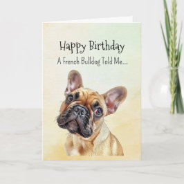 Fransk Bulldog Personality Birthday Roligt Animal Kort