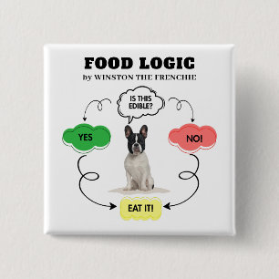 Fransk Bulldog Personlig Food Logic FlowChart Knapp