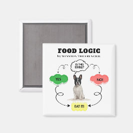 Fransk Bulldog Personlig Food Logic FlowChart Magnet