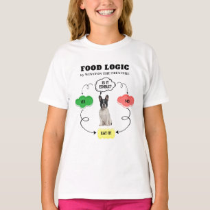 Fransk Bulldog Personlig Food Logic FlowChart T Shirt