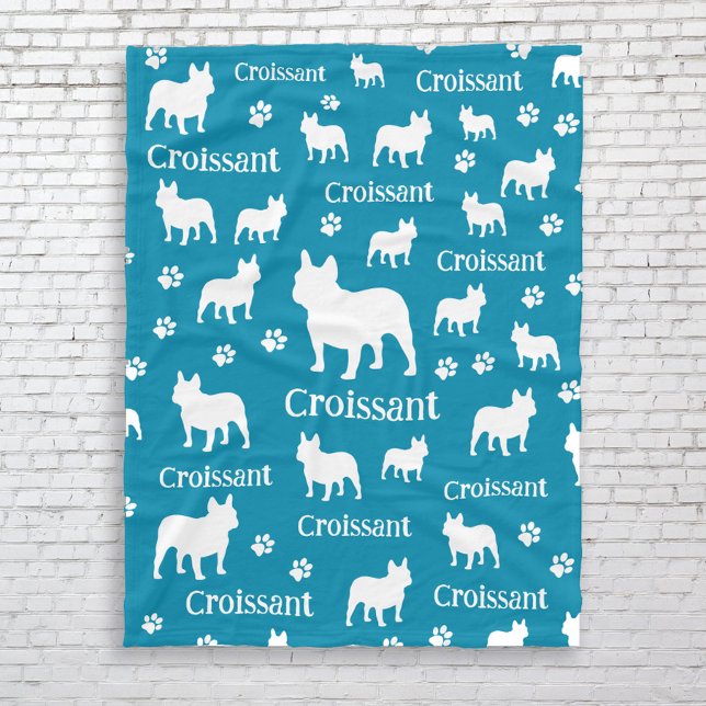 Fransk Bulldog Personlig Hund Blanket Frenchie Fleecefilt (Personalized blanket for Frenchie Dog Moms)