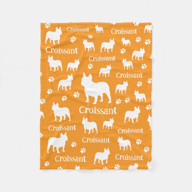 Fransk Bulldog Personlig Hund Blanket Frenchie Fleecefilt (Framsidan)