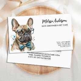 Fransk Bulldog Personlig Hund Groomer Djuromsorg Visitkort
