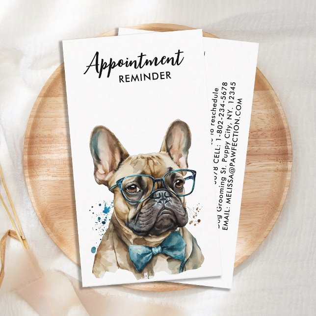 Fransk Bulldog Personlig Hund Groomer Pet Sitter t Tidsbeställning Kort (Skapare uppladdad)