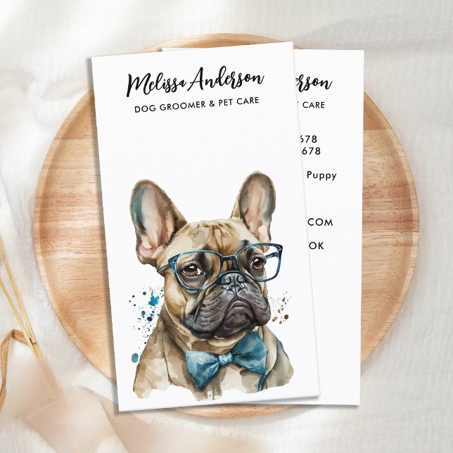Fransk Bulldog Personlig Hund Groomer Pet Sitter t Visitkort (Skapare uppladdad)