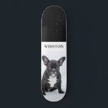 Fransk Bulldog Pet Photo<br><div class="desc">Skateboard, eller kör hund med dig? Lägg bara till hund foto och namn till den här coolan moderna skateboard.</div>