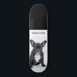 Fransk Bulldog Pet Photo Mini Skateboard Bräda 18,5 Cm<br><div class="desc">Skateboard,  eller kör hund med dig? Lägg bara till hund foto och namn till den här coolan moderna skateboard.</div>