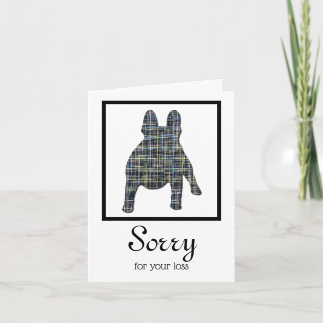 Fransk Bulldog Pet Sympathy Card Kort (Framsida)