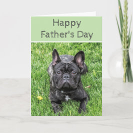 Fransk Bulldog Photograf Anpassningsbar Fars dag Kort