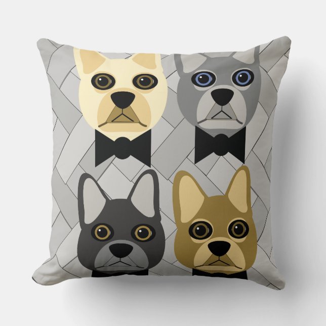 Fransk Bulldog Pillow Kudde (Framsida)