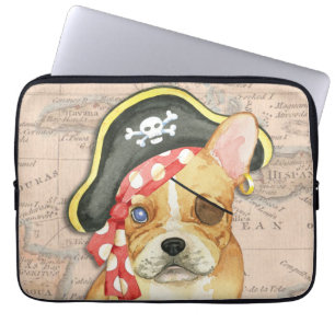 Fransk Bulldog Pirat Laptop Fodral