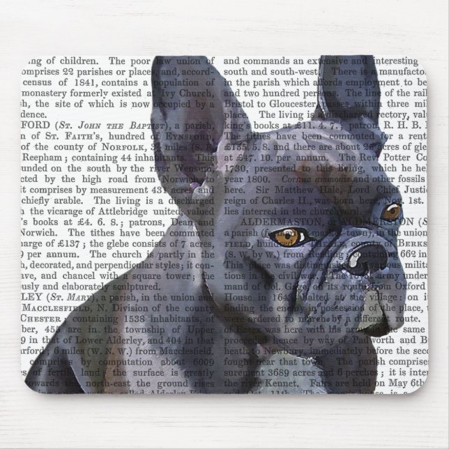 Fransk Bulldog Plain Musmatta (Framsidan)