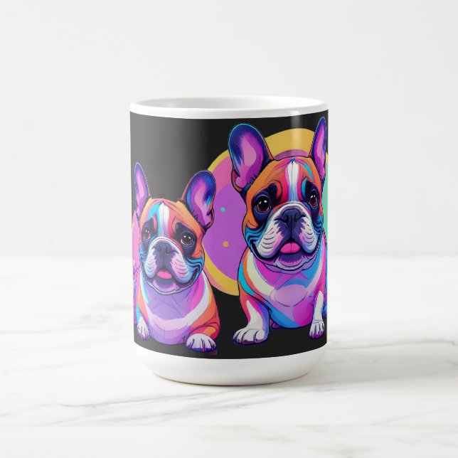 Fransk Bulldog Popart French Bulldog Kaffemugg (Center)