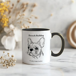 Fransk Bulldog Porträtt Mugg