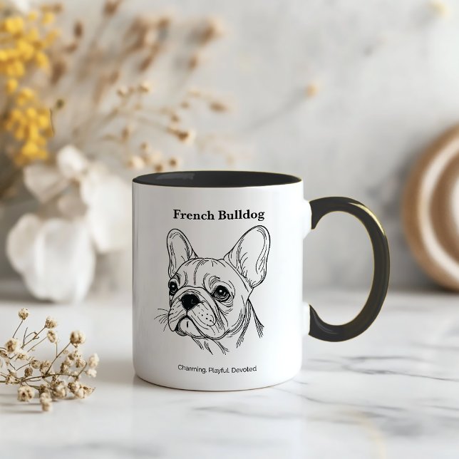Fransk Bulldog Porträtt Mugg (Skapare uppladdad)