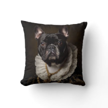 Fransk Bulldog Porträtt Renaissance Funny Pet Mamm