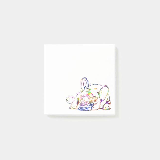 Fransk bulldog post-it-anteckningar post-it block (Framsida)