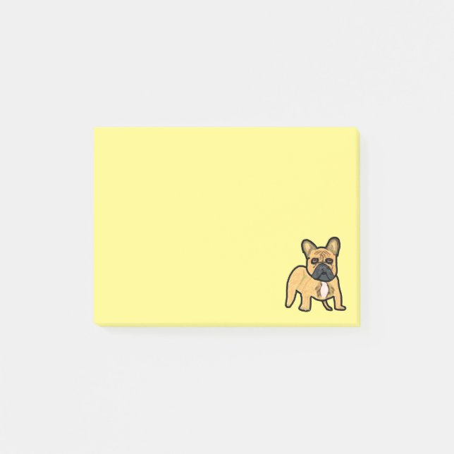 Fransk Bulldog Post-it Block (Framsida)