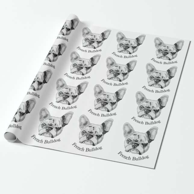 Fransk Bulldog Presentpapper (Utrullad)