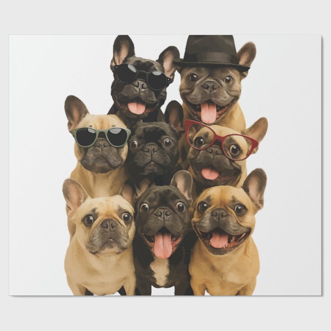 Fransk Bulldog Presentpapper (Platt)