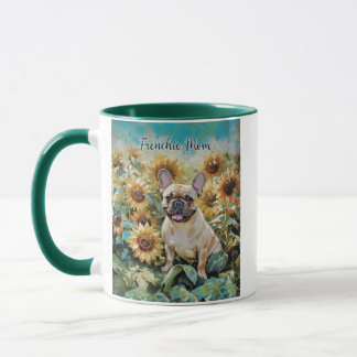 Fransk Bulldog "Pug Mamma" Coffee Mugg två ton