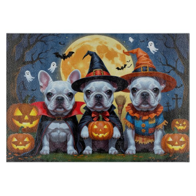 Fransk Bulldog Pumpkin Halloween Funny (Framsidan)