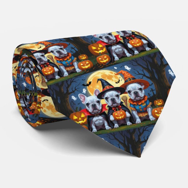 Fransk Bulldog Pumpkin Halloween Funny Slips (Rullad)