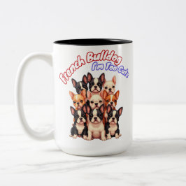 Fransk Bulldog Puppies för en Hundägare Frenchie Två-Tonad Mugg