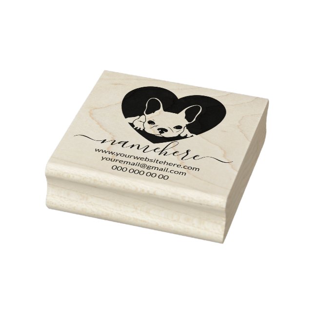 Fransk Bulldog Puppy Ansikte Stämpel (Stämpel)