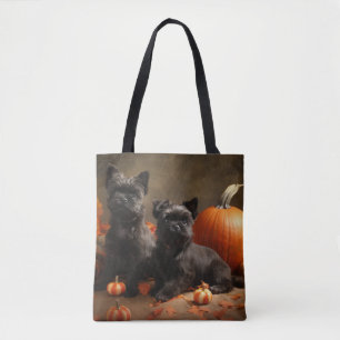 Fransk Bulldog Puppy Autumn Delight Pumpkin Tygkasse