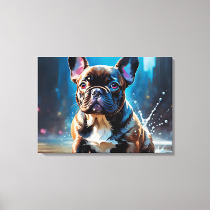 Fransk Bulldog Puppy Canvastryck