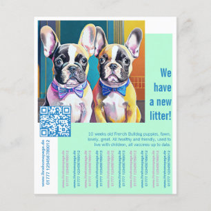 Fransk Bulldog Puppy Flygblad