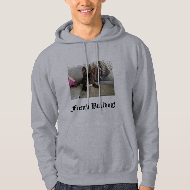 Fransk Bulldog Puppy Hoodie (Framsida)