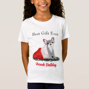 Fransk Bulldog Puppy i jultomten T Shirt