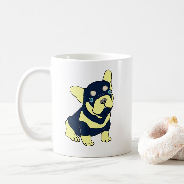 Fransk Bulldog Puppy Kaffemugg (Med munk)