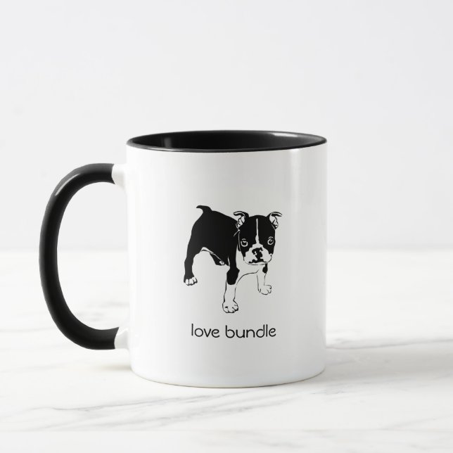 Fransk Bulldog Puppy Love Bundle Kaffe kopp (Vänster)