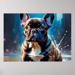 Fransk Bulldog Puppy Poster